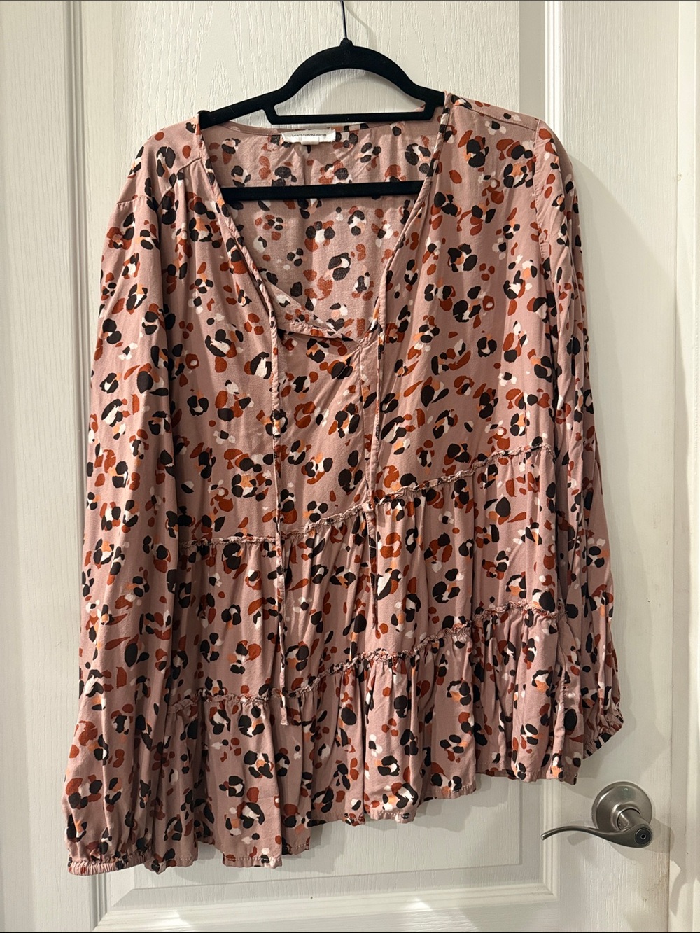 beachlunchlounge Pink Printed Tiered Tunic Top
